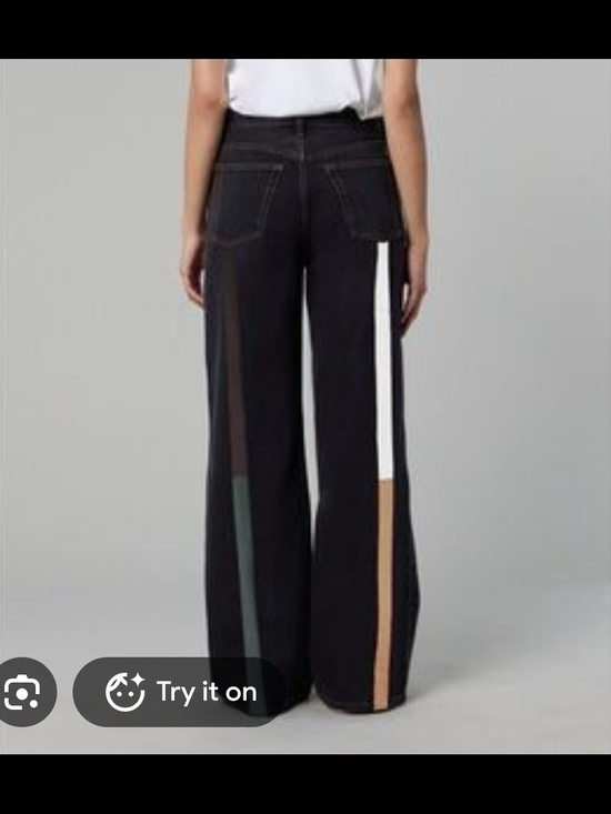 Still Here Denim - Still Here Woody Rainbow Walker Jeans size 27 Wide-Leg Black Jeans